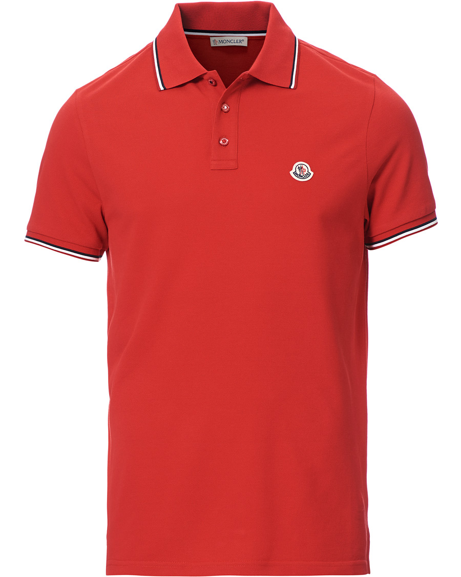 Heren | Polo's | Moncler | Logo Tipped Polo Red