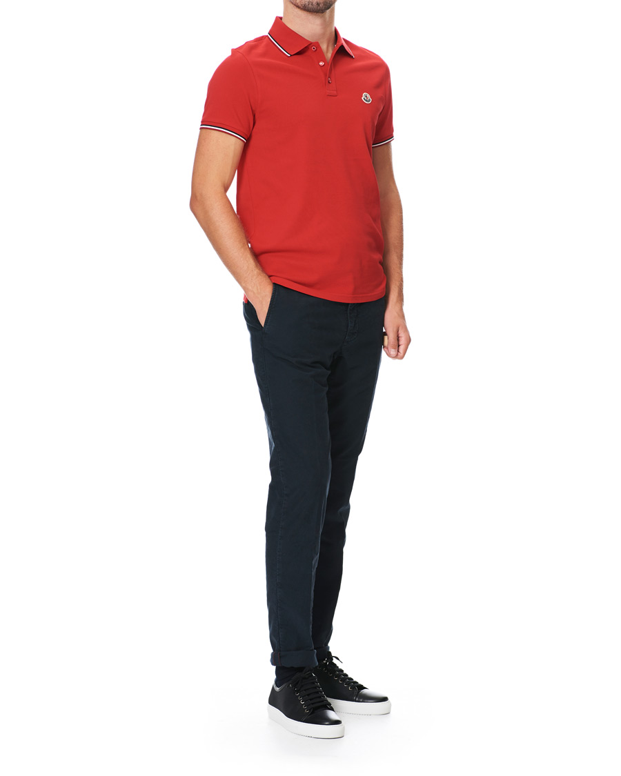 Heren | Polo's | Moncler | Logo Tipped Polo Red
