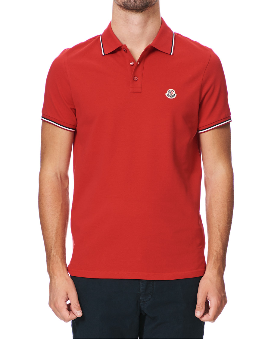 Heren | Polo's | Moncler | Logo Tipped Polo Red