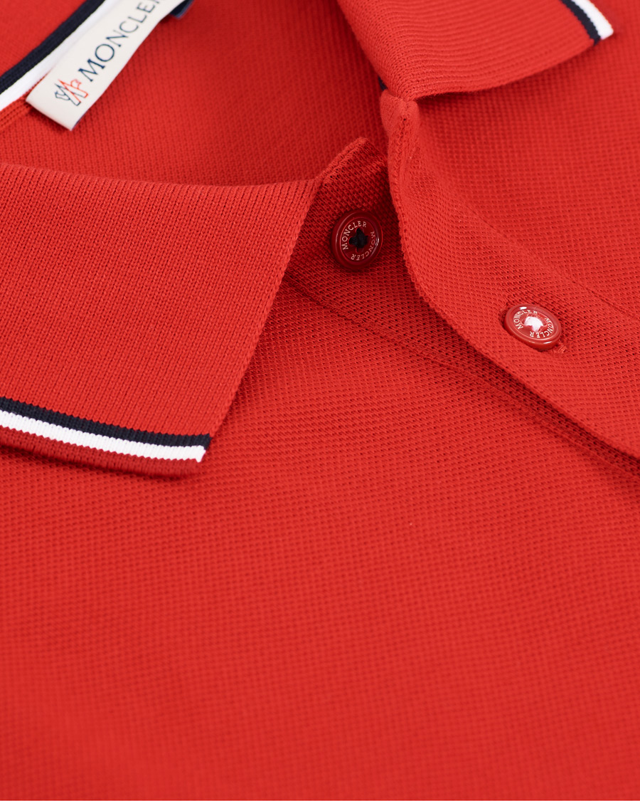 Heren | Polo's | Moncler | Logo Tipped Polo Red