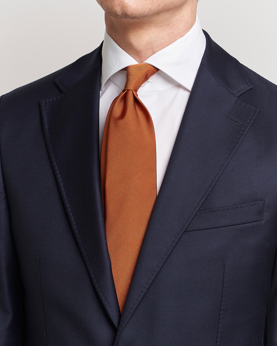 Heren |  | Amanda Christensen | Plain Classic Tie 8 cm Rust