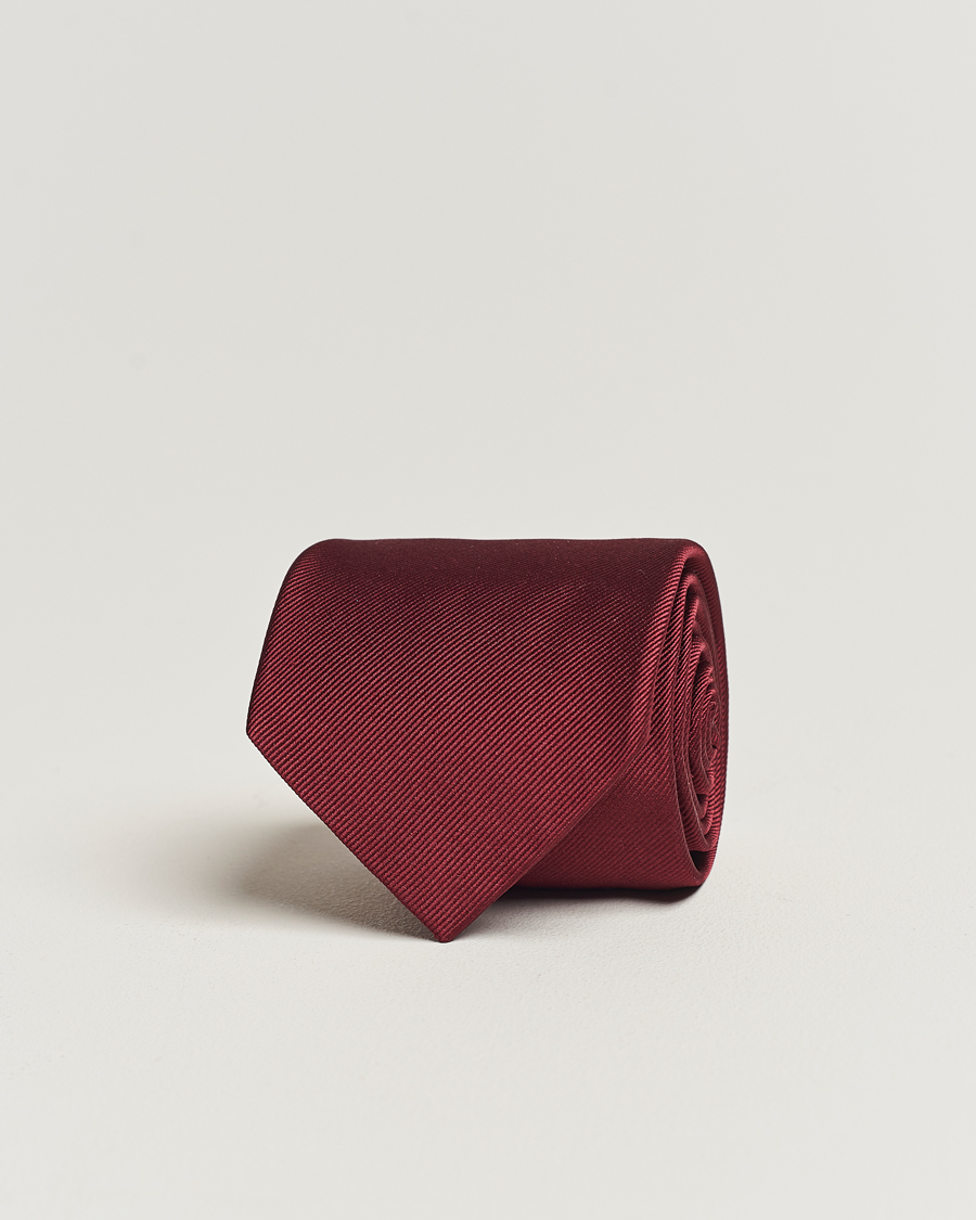 Heren | Stropdassen | Amanda Christensen | Plain Classic Tie 8 cm Bordeaux