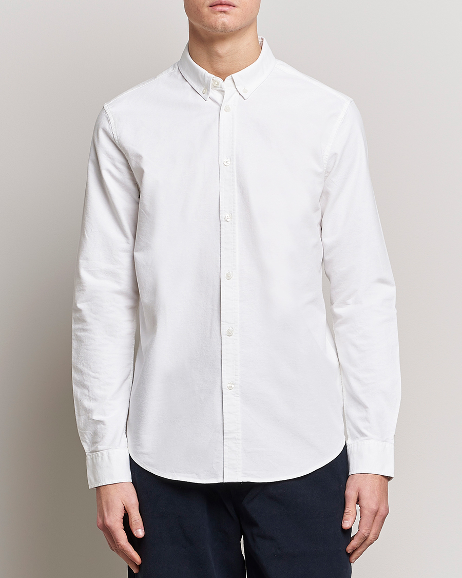 Heren | Oxford overhemden | Samsøe Samsøe | Liam Button Down Shirt White