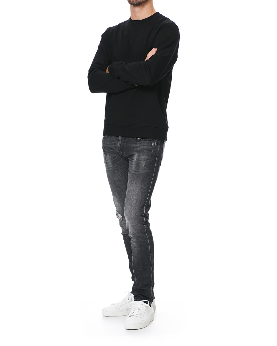 Heren | Truien | Samsøe Samsøe | Samsøe & Samsøe Hugo Organic Cotton Crew Neck Sweat Black