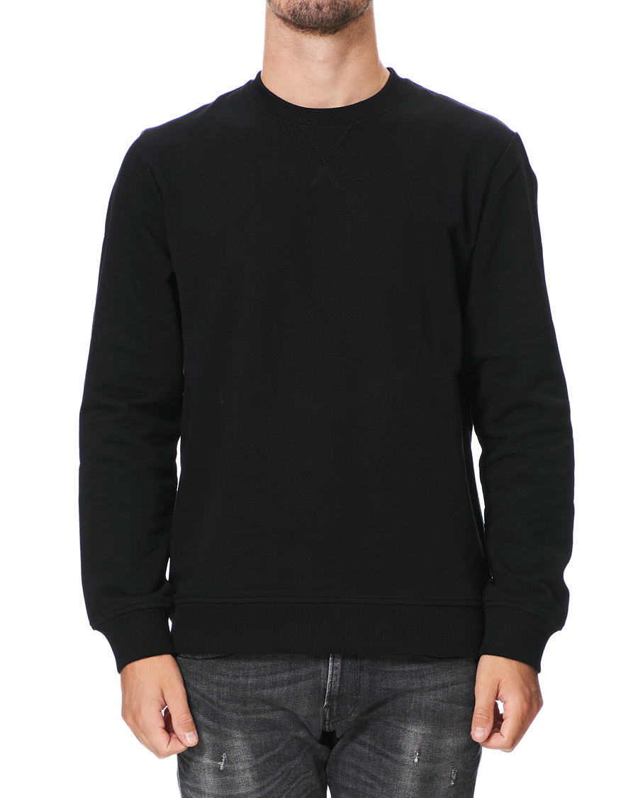 Heren | Truien | Samsøe Samsøe | Samsøe & Samsøe Hugo Organic Cotton Crew Neck Sweat Black