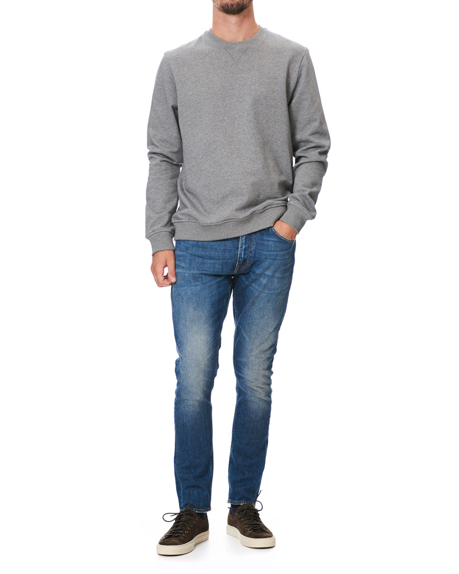 Heren | Truien | Samsøe Samsøe | Samsøe & Samsøe Hugo Organic Cotton Crew Neck Sweat Grey Mel