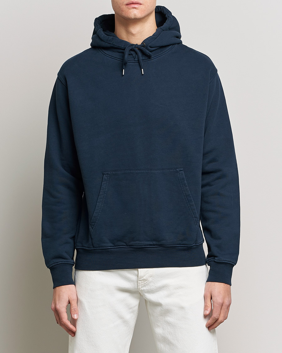 Heren | Truien | Colorful Standard | Classic Organic Hood Navy Blue