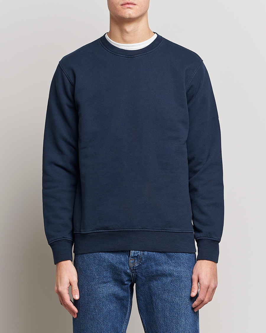 Heren | Colorful Standard | Colorful Standard | Classic Organic Crew Neck Sweat Navy Blue