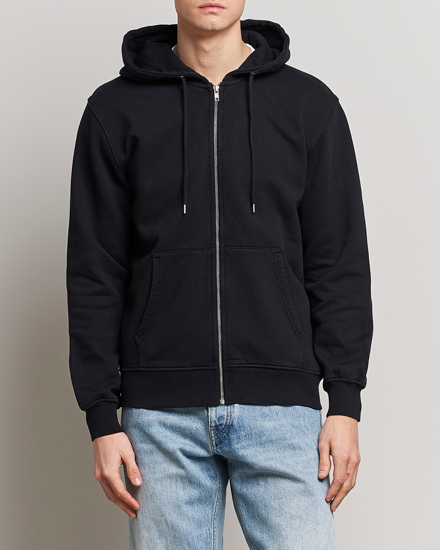 Men | Hooded Sweatshirts | Colorful Standard | Classic Organic Full Zip Hood Deep Black