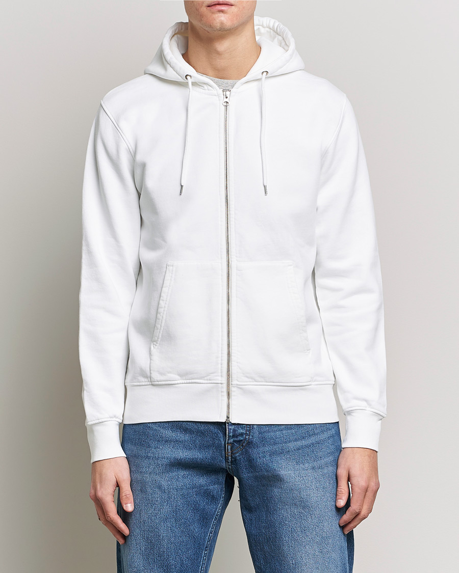 Men |  | Colorful Standard | Classic Organic Full Zip Hood Optical White