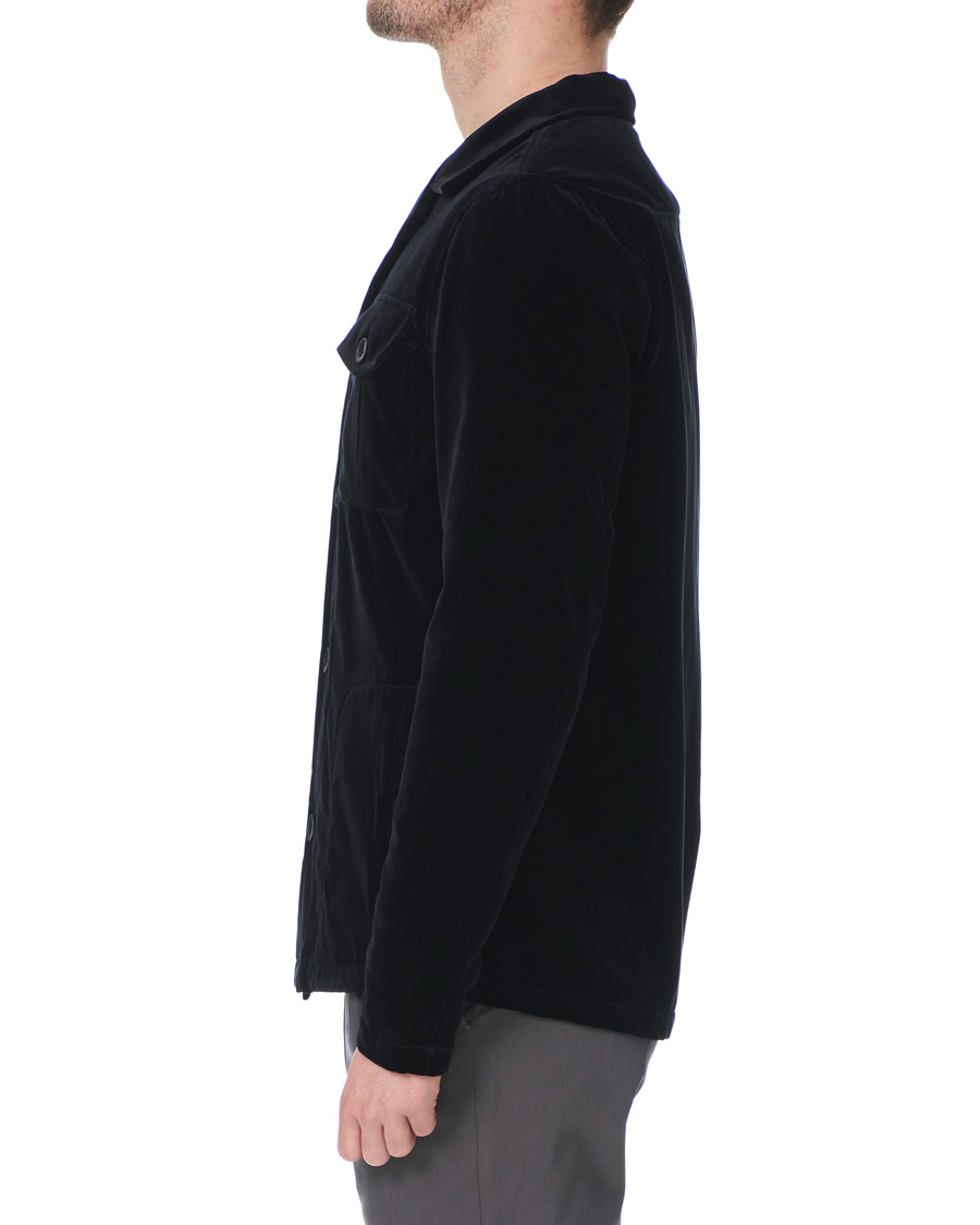 Heren | Overhemden | Oscar Jacobson | Holger Velvet Shirt Jacket Black