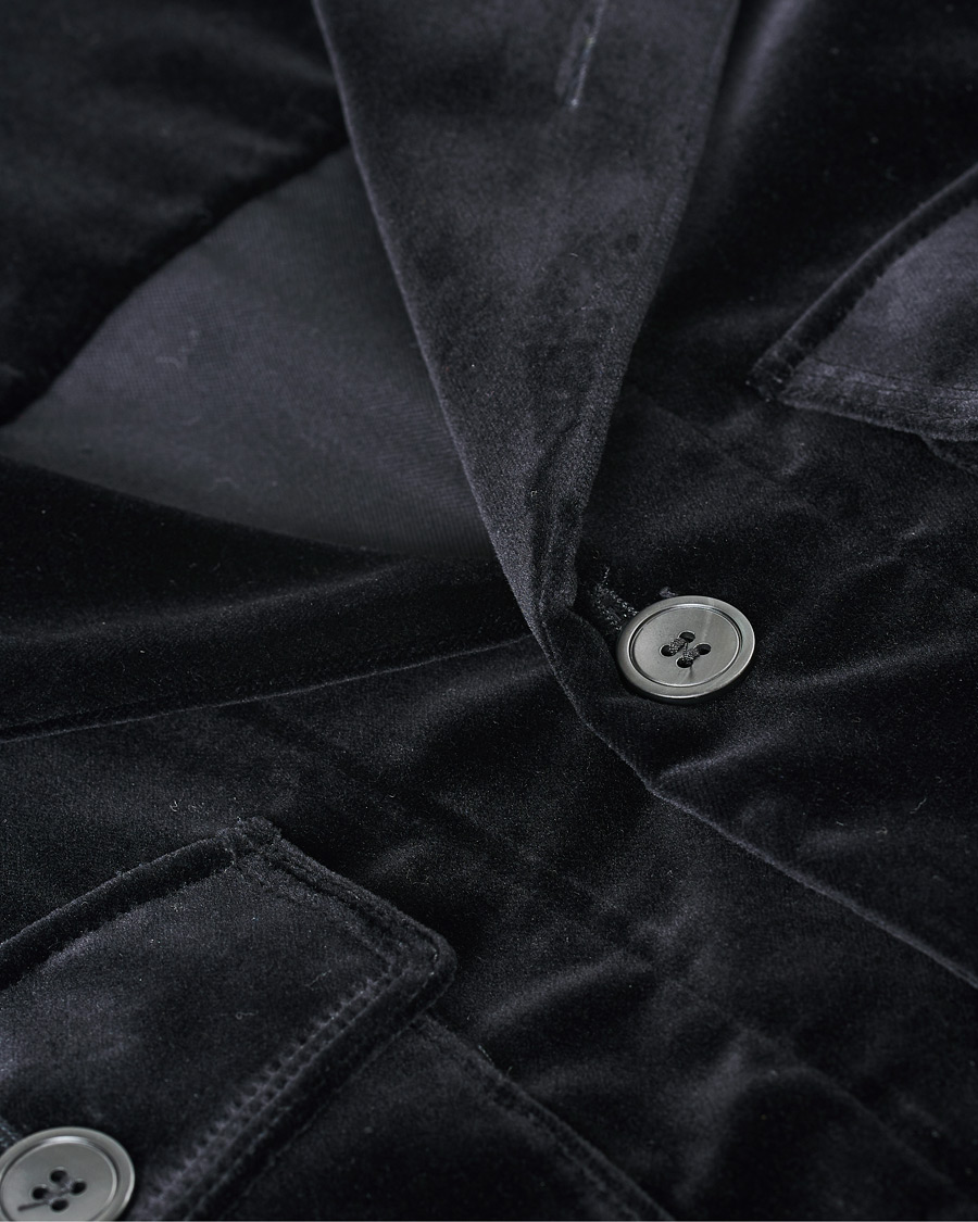 Heren | Overhemden | Oscar Jacobson | Holger Velvet Shirt Jacket Black