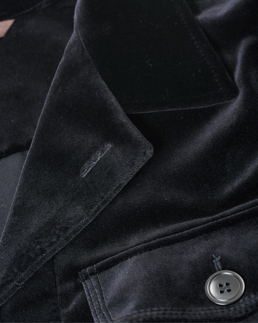 Heren | Overhemden | Oscar Jacobson | Holger Velvet Shirt Jacket Black