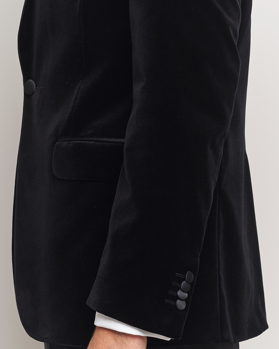 Heren | Blazers | Oscar Jacobson | Frampton Velvet Tuxedo Blazer Black