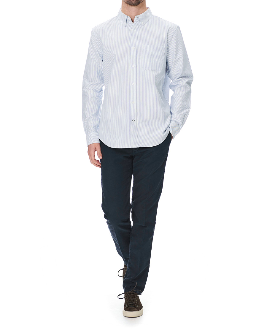 Heren | Overhemden | Club Monaco | Slim Fit Oxford Stripe Shirt Blue/White