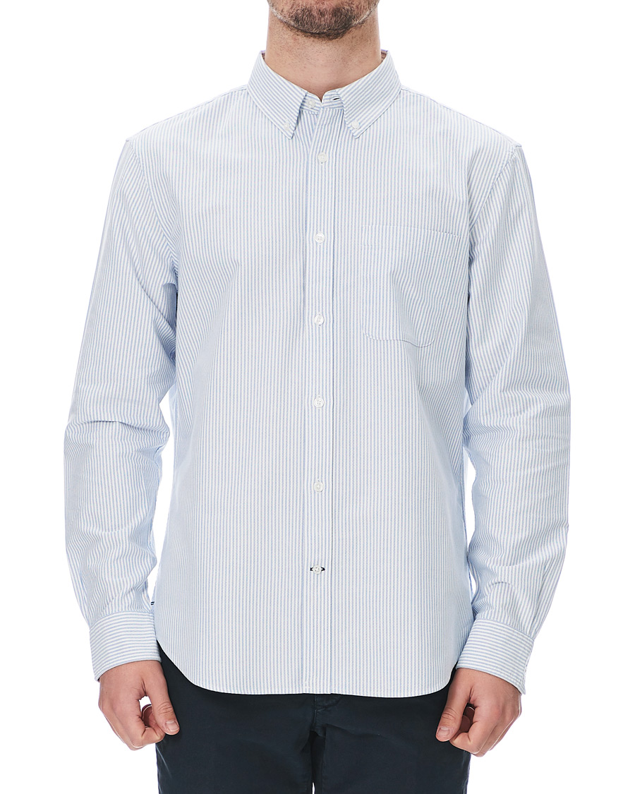 Heren | Overhemden | Club Monaco | Slim Fit Oxford Stripe Shirt Blue/White