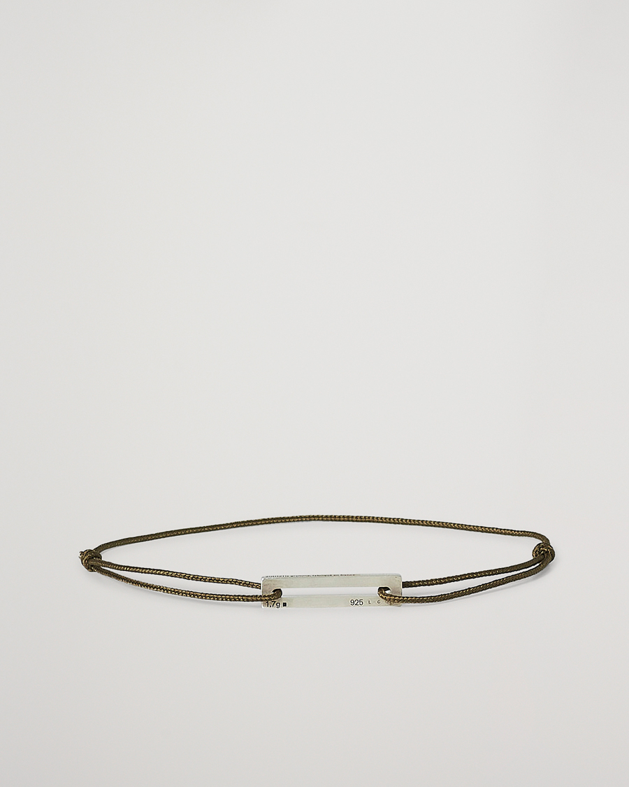 Heren | Sieraden | LE GRAMME | Cord Bracelet Le 17/10 Khaki/Sterling Silver