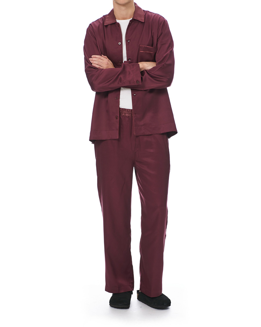 Heren | Pyjama's en gewaden | CDLP | Home Suit Long Sleeve Burgundy