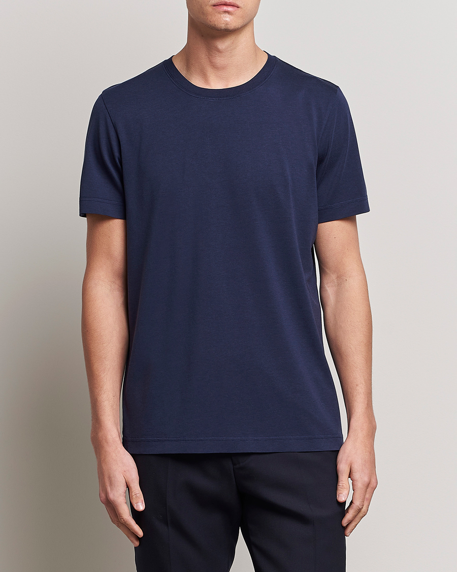 Heren | T-shirts met korte mouwen | CDLP | Round Neck Tee Navy Blue