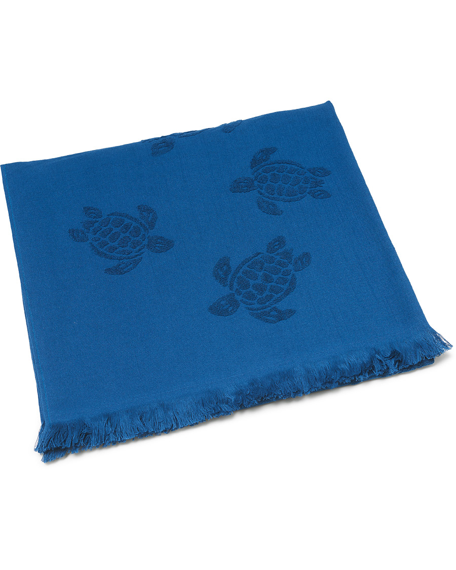 Heren | Vilebrequin Turtle Jacquard Beach Towel Blue | Vilebrequin | Turtle Jacquard Beach Towel Blue