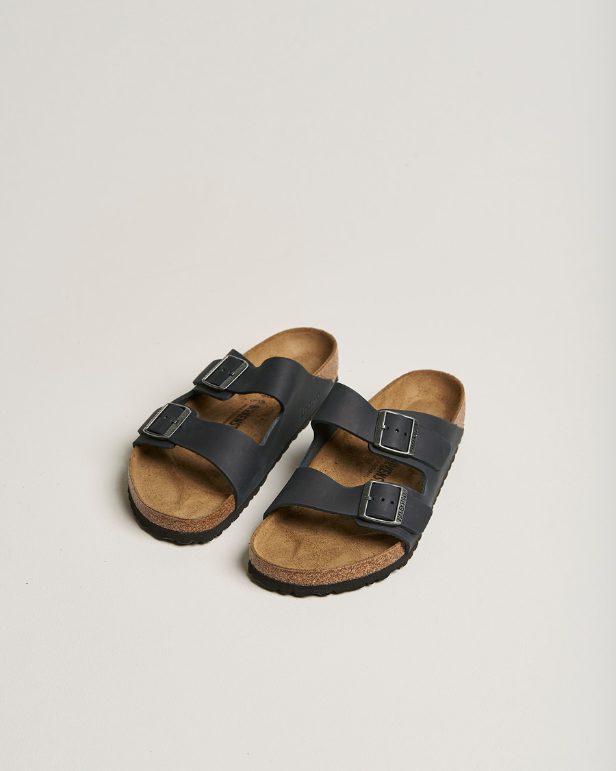Heren | Sandalen slides | BIRKENSTOCK | Arizona Classic Footbed Black Olied Leather