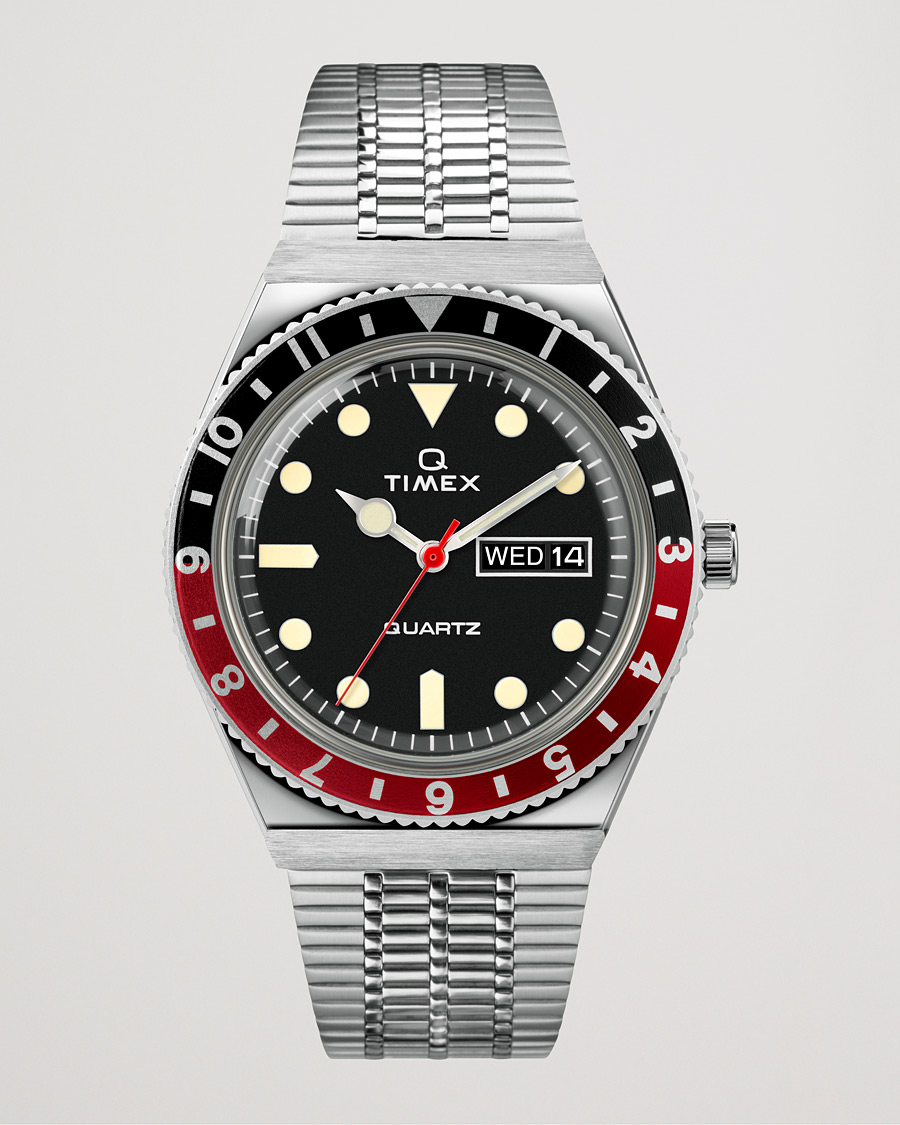 Heren | Timex Q Reissue 1979 Black/Red | Timex | Q Reissue 1979 Black/Red