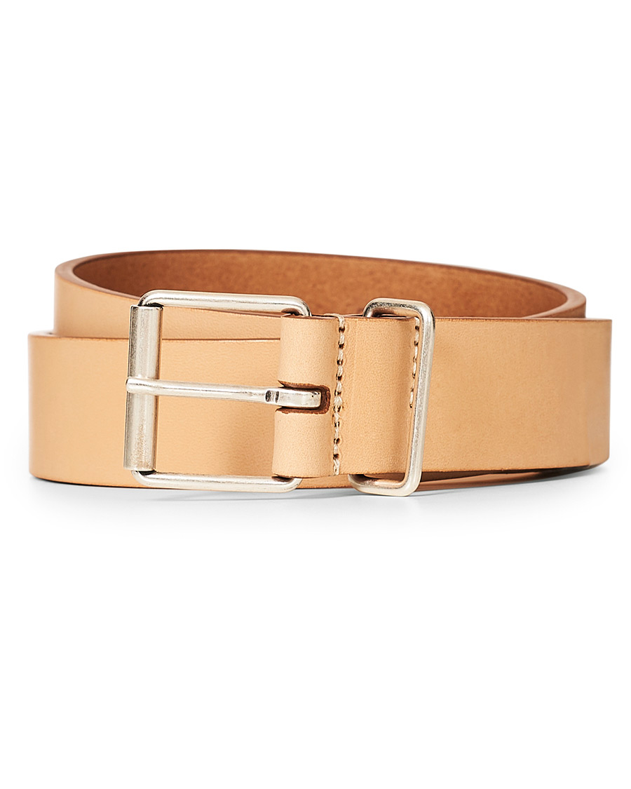 Heren | Anderson's Classic Casual 3 cm Leather Belt Natural | Anderson's | Classic Casual 3 cm Leather Belt Natural