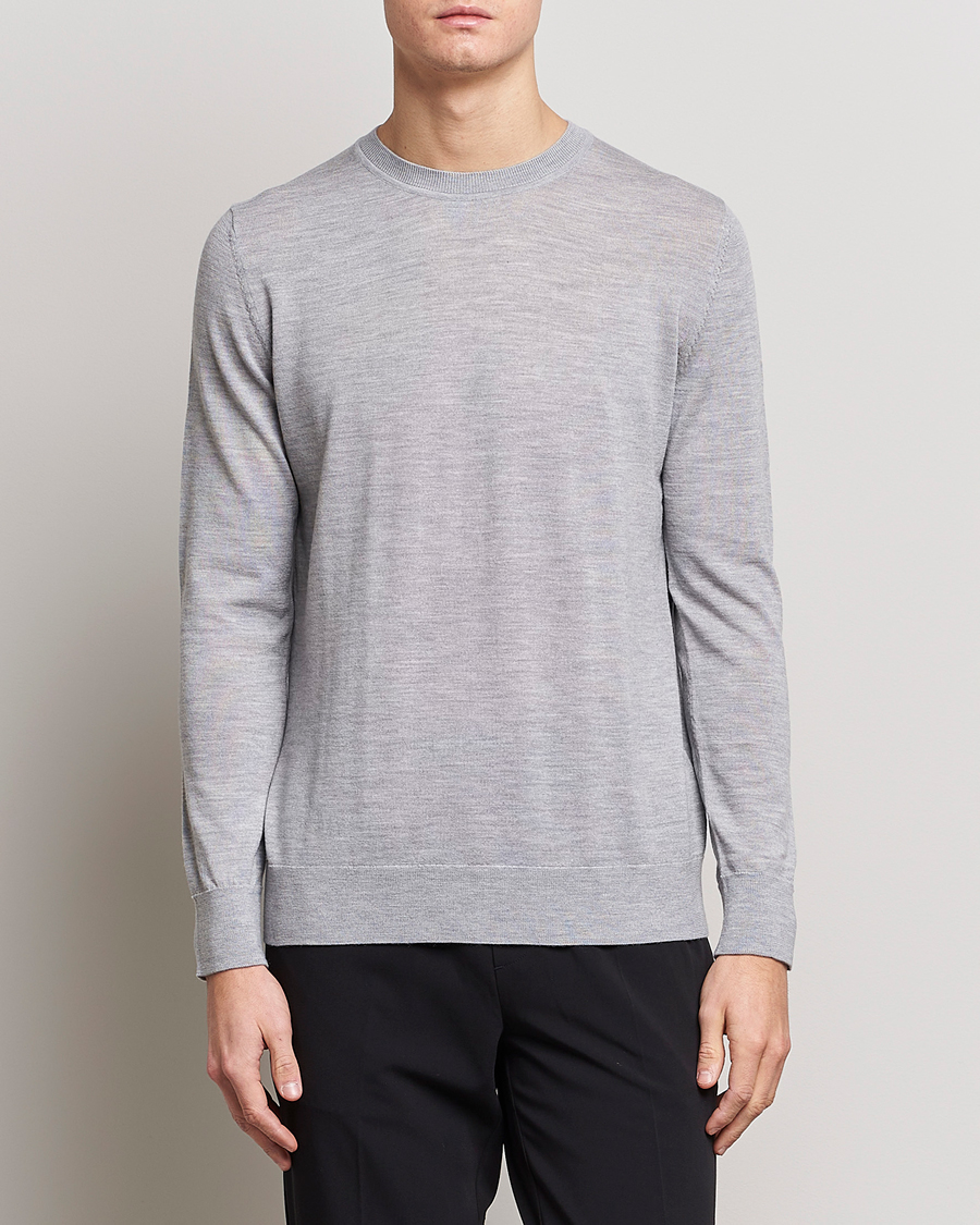 Heren | Afdelingen | Samsøe Samsøe | Flemming Superfine Merino Wool Crew Neck Grey Melange