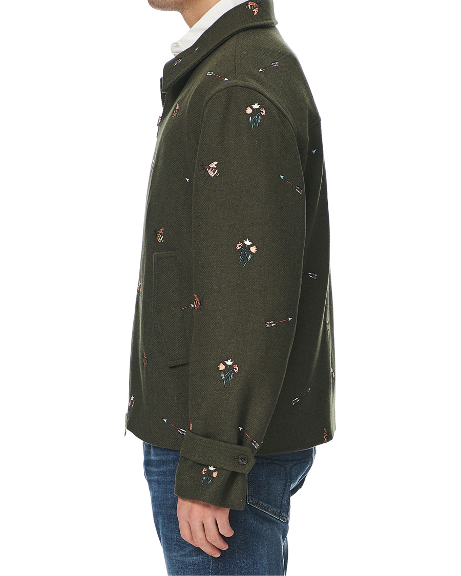 Heren | Jassen | GANT | Luke Edward Hall Emrodery Zip Jacket Tartan Green