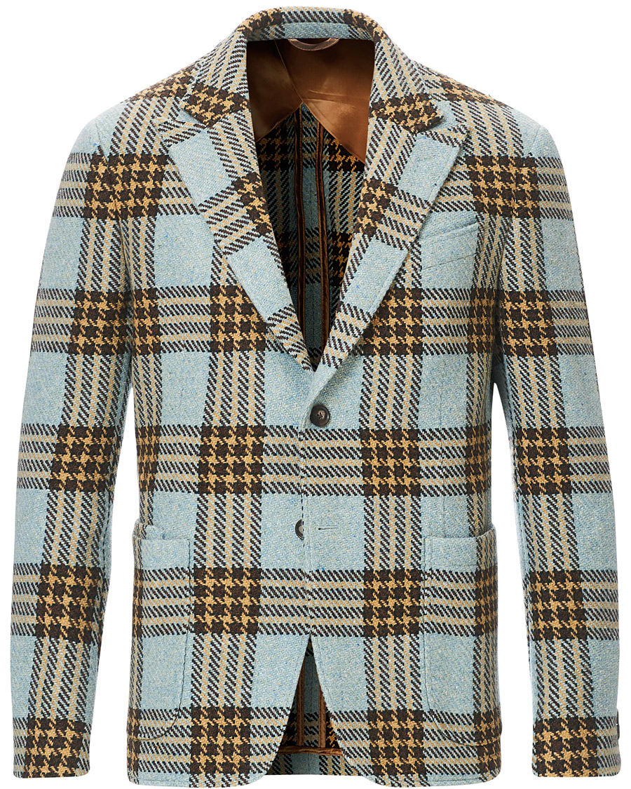 Heren | Blazers | GANT | Luke Edward Hall Check Blazer Hamptons Blue