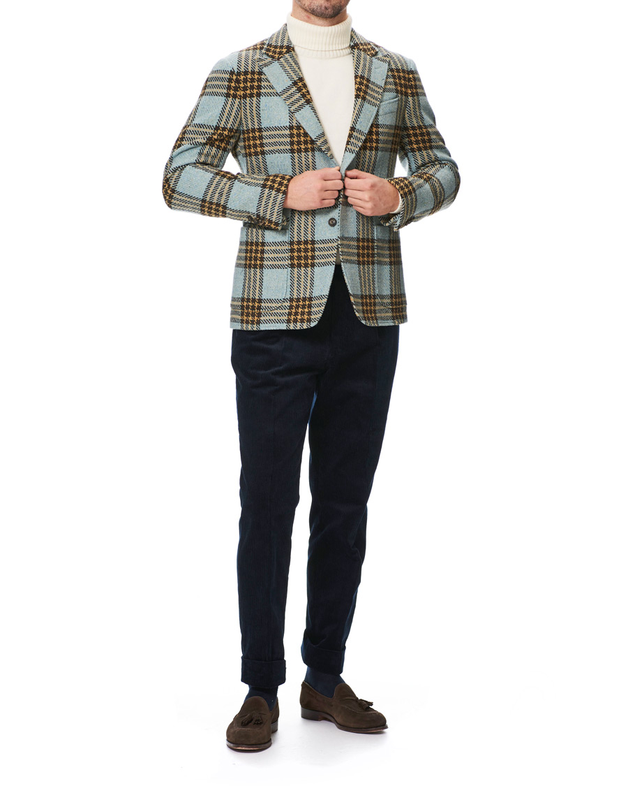 Heren | Blazers | GANT | Luke Edward Hall Check Blazer Hamptons Blue