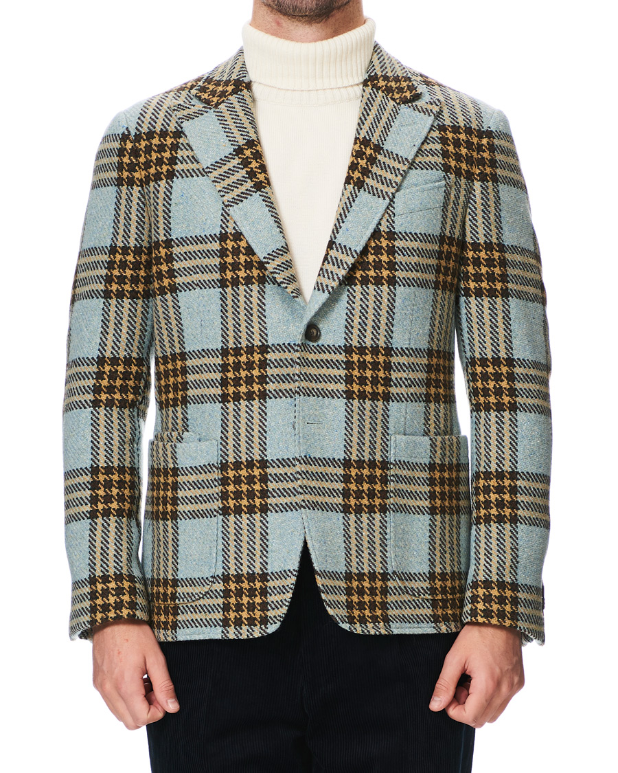 Heren | Blazers | GANT | Luke Edward Hall Check Blazer Hamptons Blue