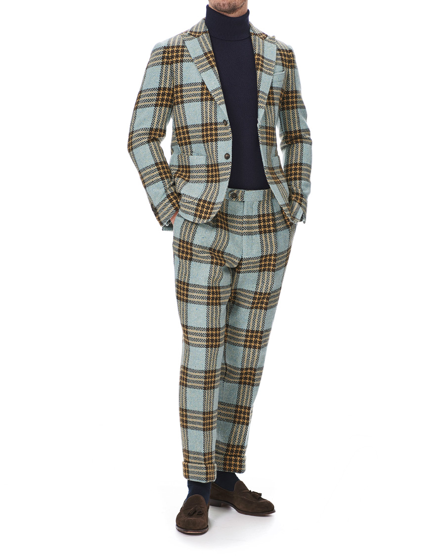 Heren | Broeken | GANT | Luke Edward Hall Check Trousers Hamptons Blue
