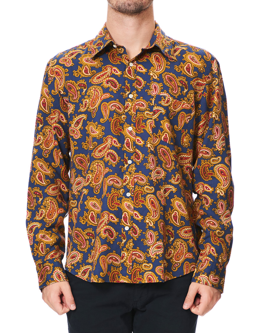 Heren | Overhemden | GANT | Luke Edward Hall Town Paisley Shirt College Blue
