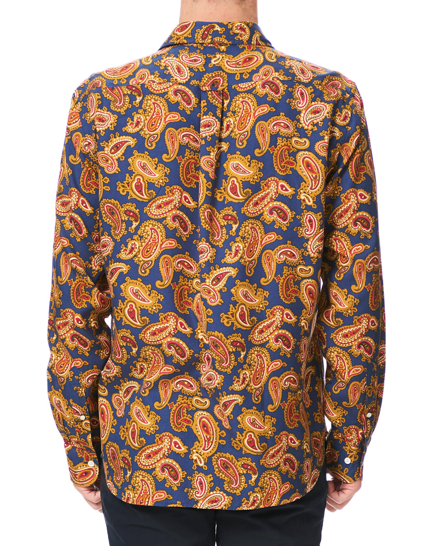 Heren | Overhemden | GANT | Luke Edward Hall Town Paisley Shirt College Blue