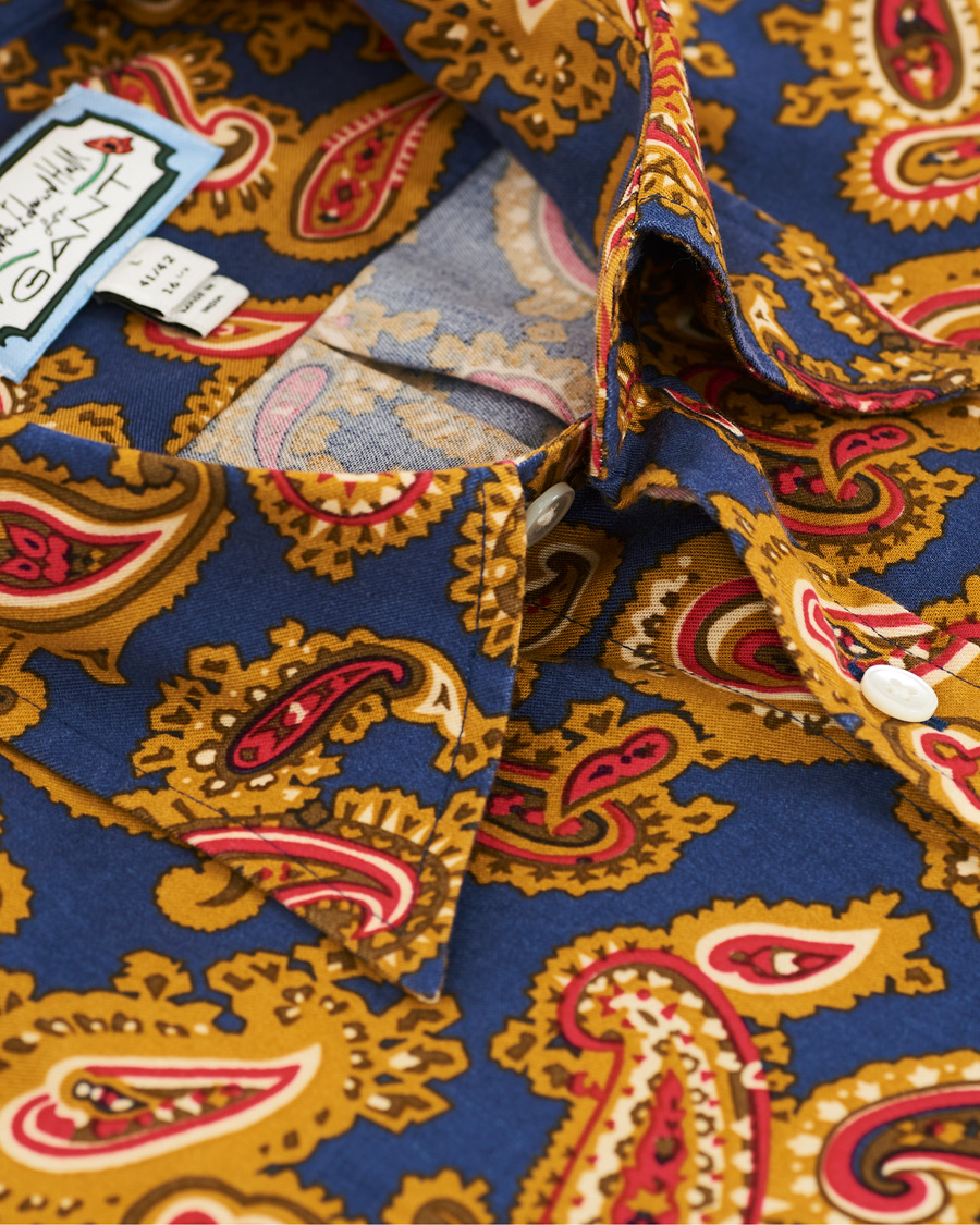 Heren | Overhemden | GANT | Luke Edward Hall Town Paisley Shirt College Blue