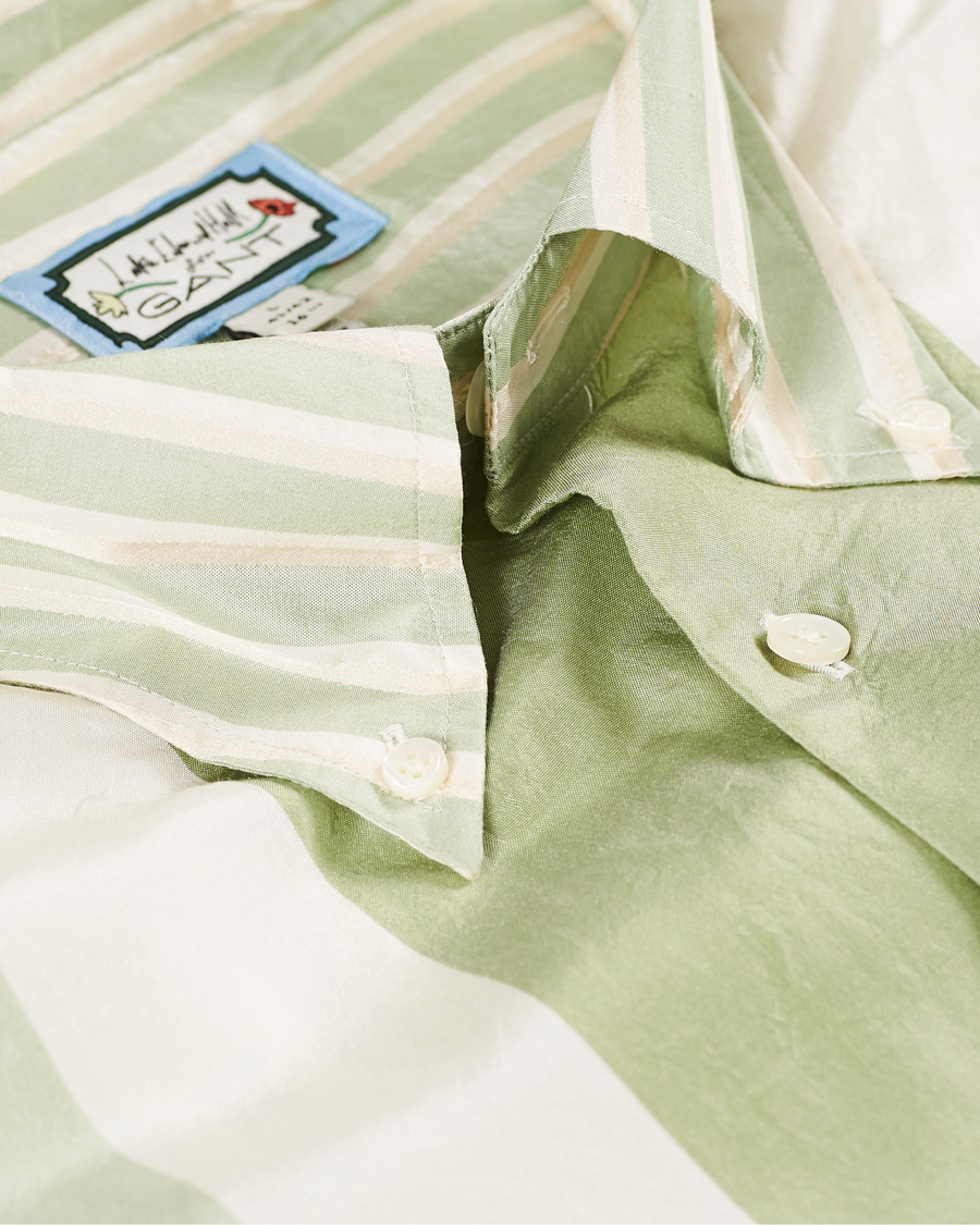 Heren | Overhemden | GANT | Luke Edward Hall Silk Stripe Shirt Pepermint
