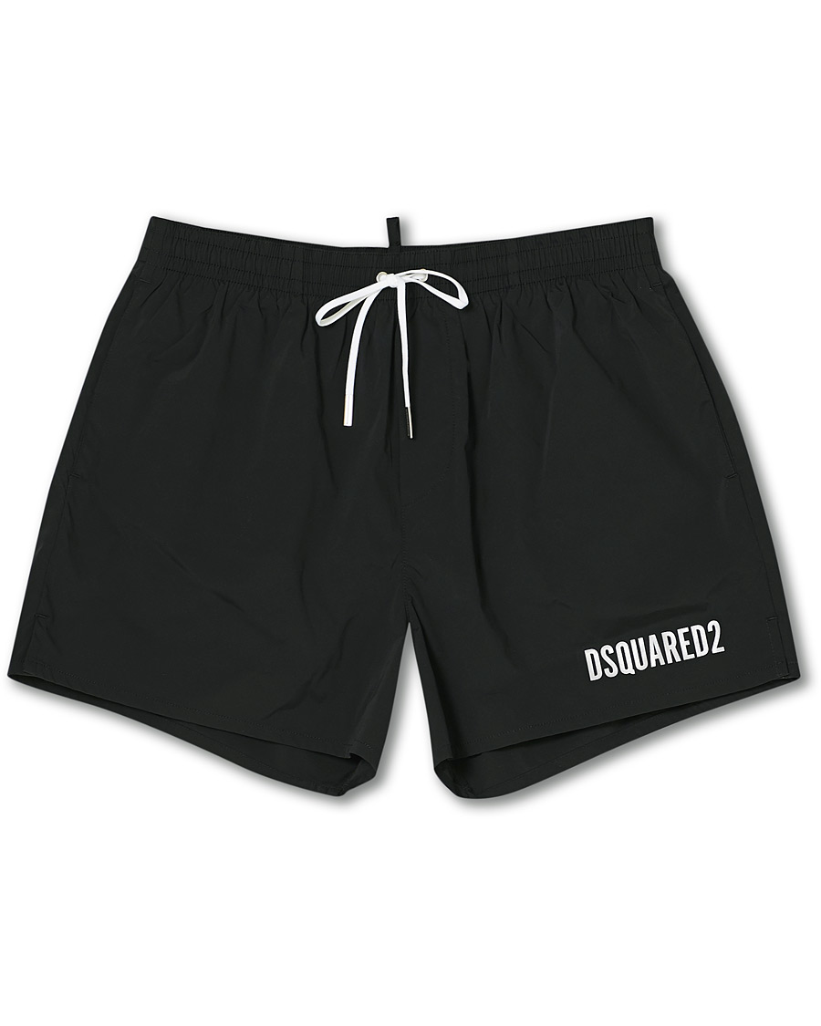 Heren | Zwembroek | Dsquared2 | Icon Boxer Mid Swimshorts Black/Silver