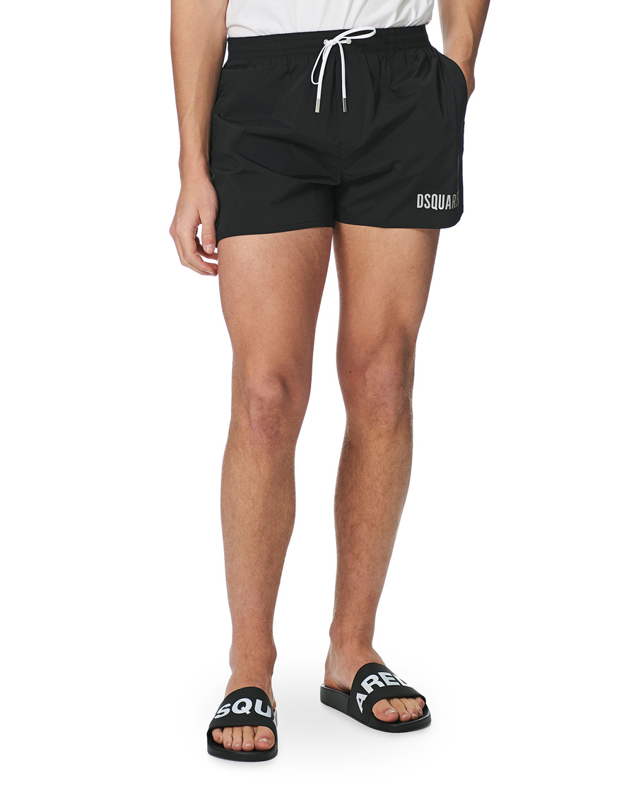 Heren | Zwembroek | Dsquared2 | Icon Boxer Mid Swimshorts Black/Silver