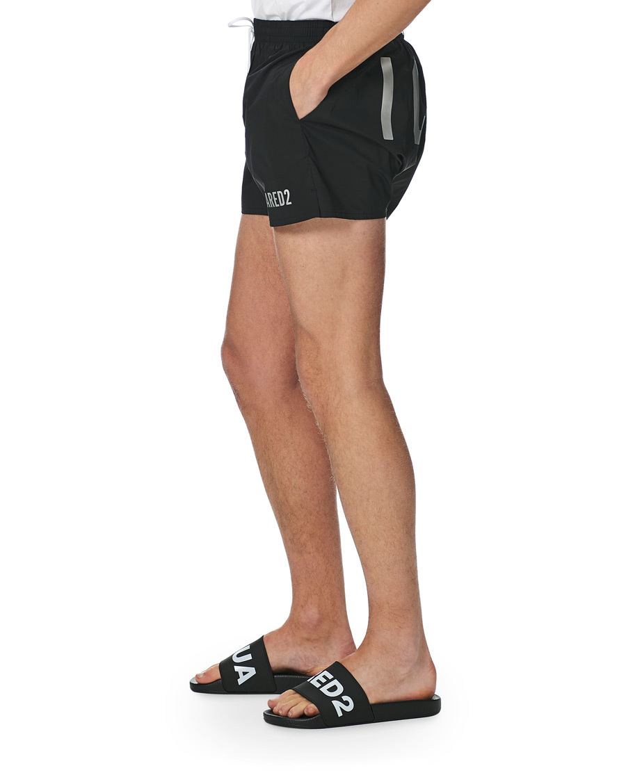 Heren | Zwembroek | Dsquared2 | Icon Boxer Mid Swimshorts Black/Silver
