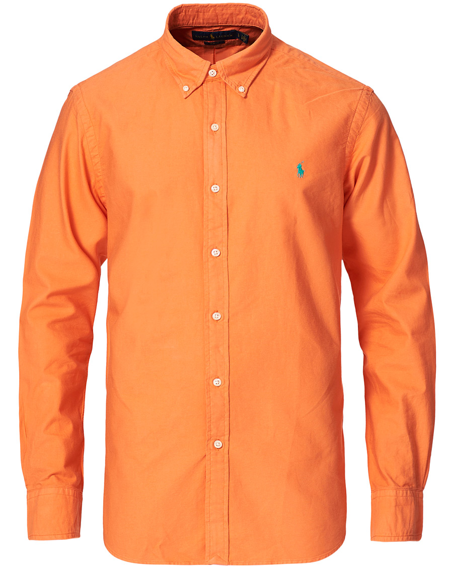 Heren | Overhemden | Polo Ralph Lauren | Slim Fit Garment Dyed Oxford Shirt Orange