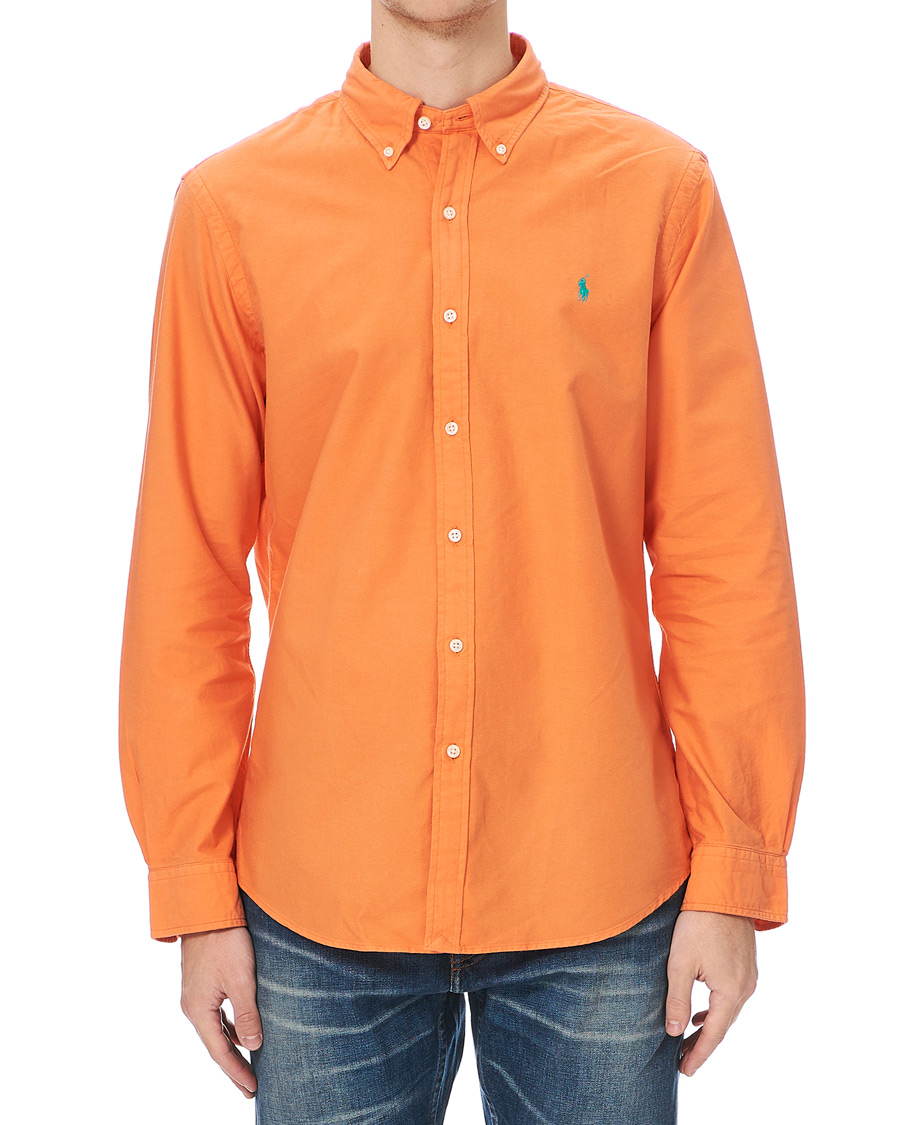 Heren | Overhemden | Polo Ralph Lauren | Slim Fit Garment Dyed Oxford Shirt Orange