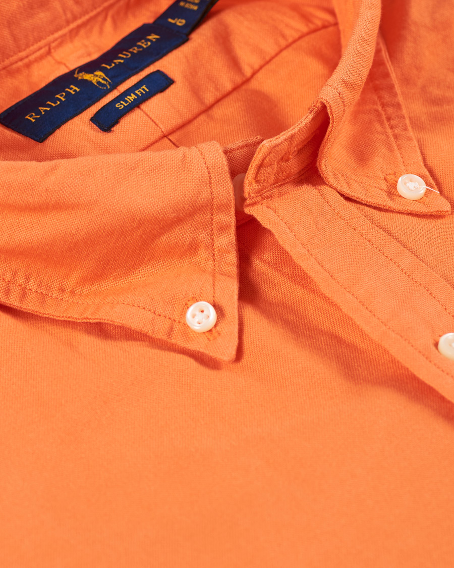 Heren | Overhemden | Polo Ralph Lauren | Slim Fit Garment Dyed Oxford Shirt Orange
