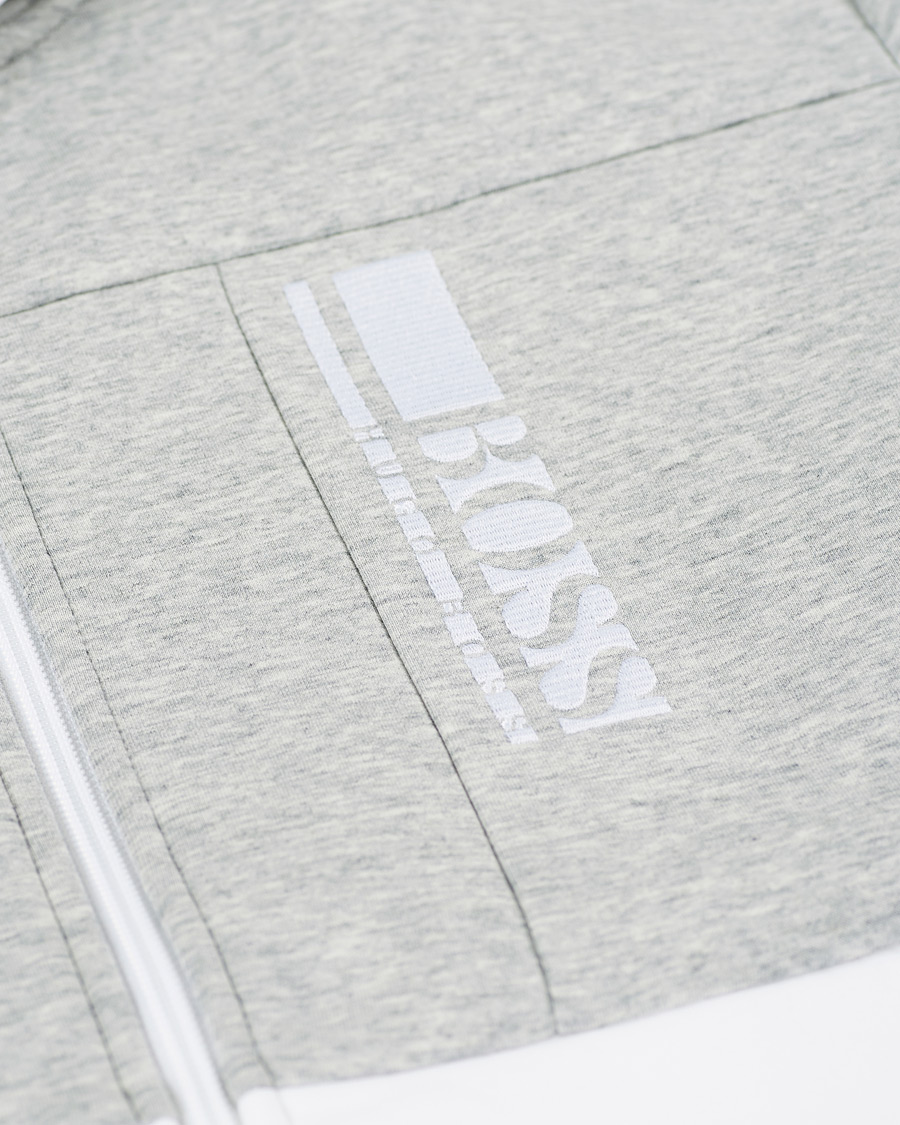 Heren | Truien | BOSS GREEN | BOSS Athleisure Saggy Full Zip Hoodie Grey/White
