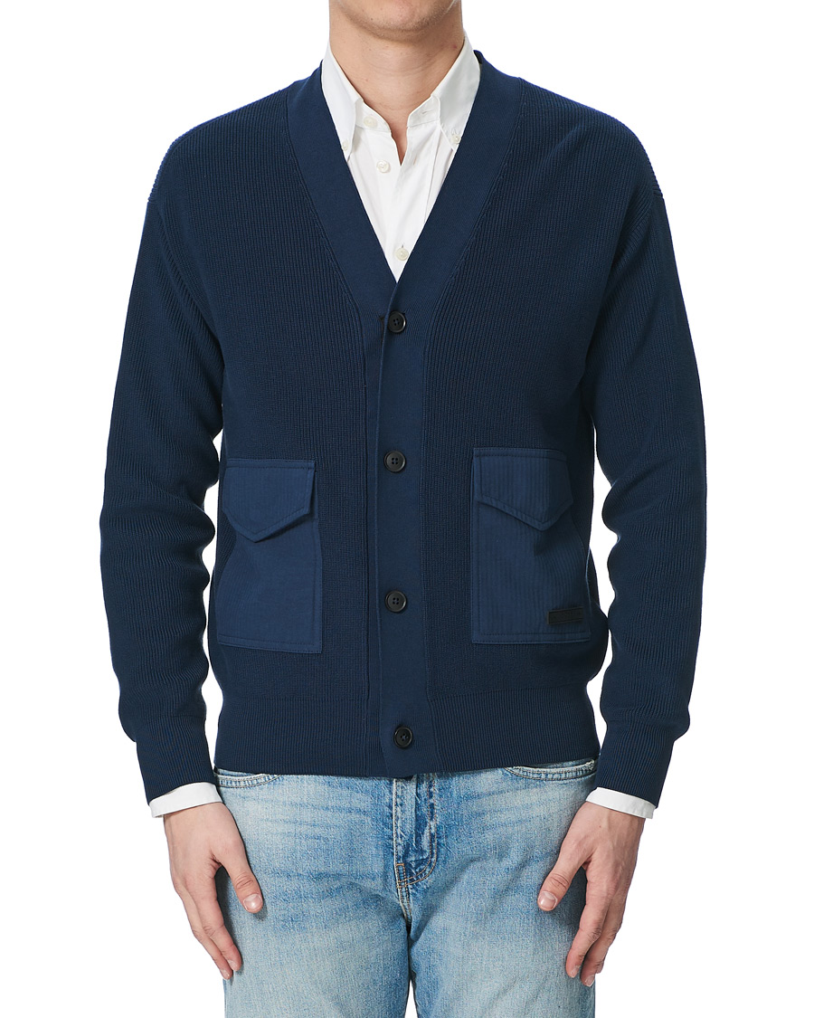 Heren | Truien | BOSS ORANGE | BOSS Casual Kardione Knitted Cardigan Dark Blue