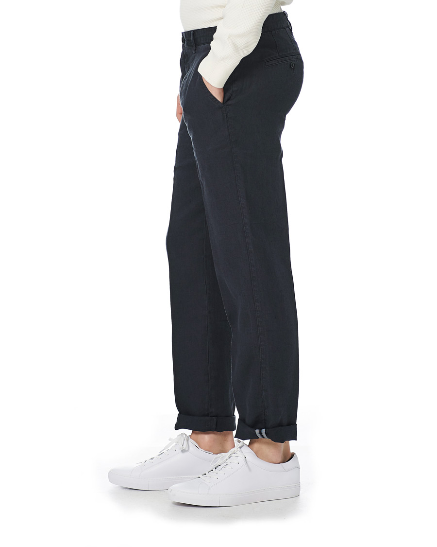 Heren | Broeken | BOSS BLACK | BOSS Crigan Linen Pants Dark Blue