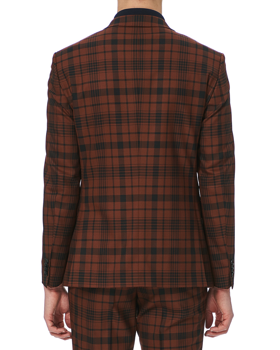 Heren | Pakken | BOSS BLACK | BOSS Cliff/Floyed Wool Check Double Breasted Suit Rust