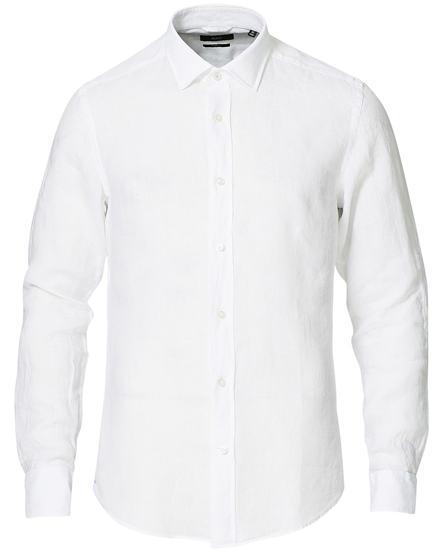 Heren | Overhemden | BOSS BLACK | BOSS Joy Linen Shirt White