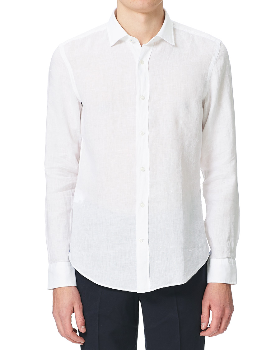 Heren | Overhemden | BOSS BLACK | BOSS Joy Linen Shirt White