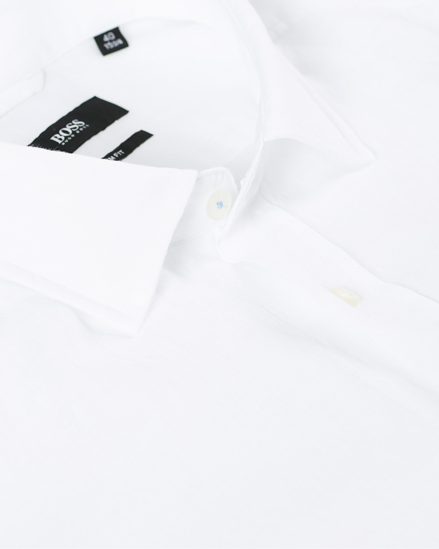 Heren | Overhemden | BOSS BLACK | BOSS Joy Linen Shirt White